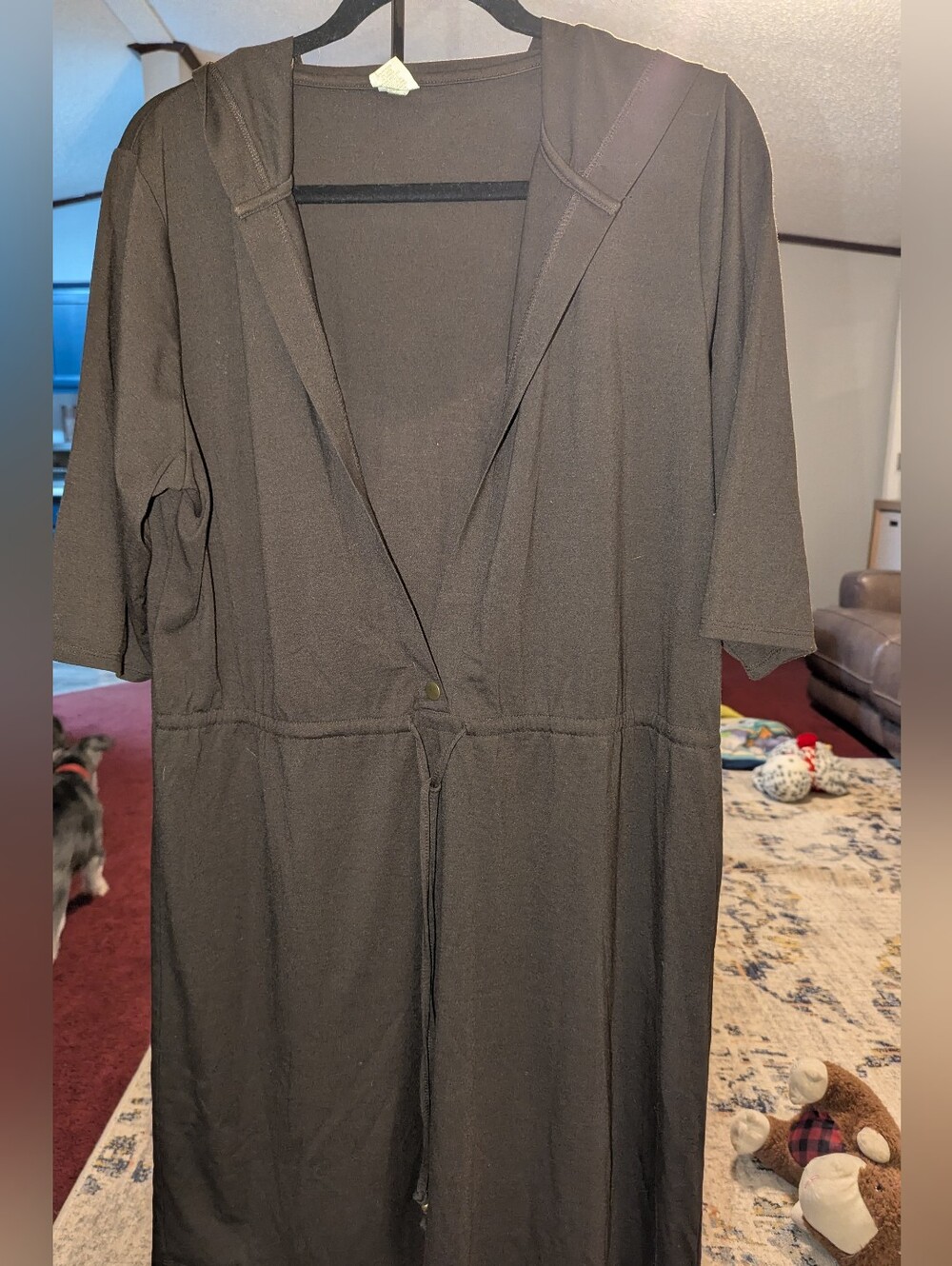 Merona Black/Brown Hooded Romper